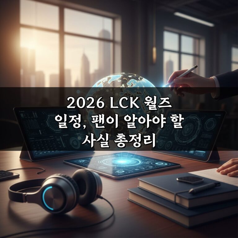 2026 LCK 월즈 일정, 팬이 알아야 할 사실 총정리