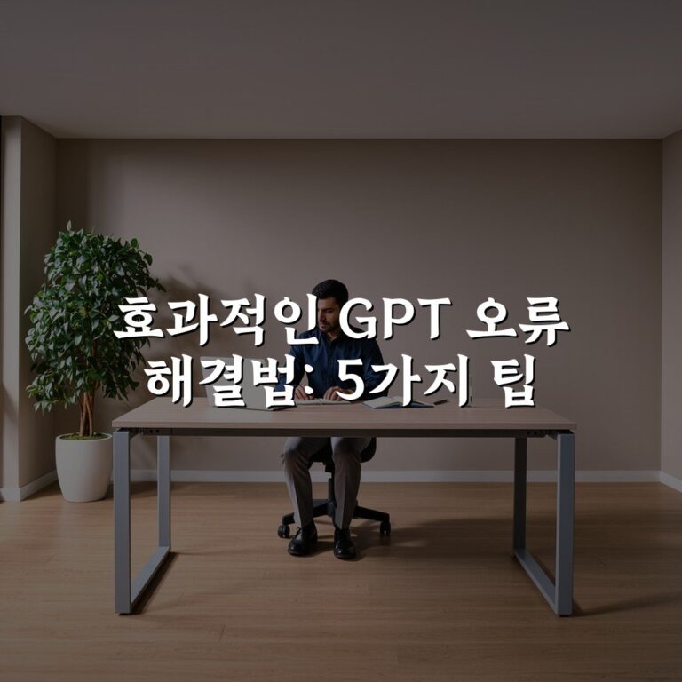 효과적인 GPT 오류 해결법: 5가지 팁