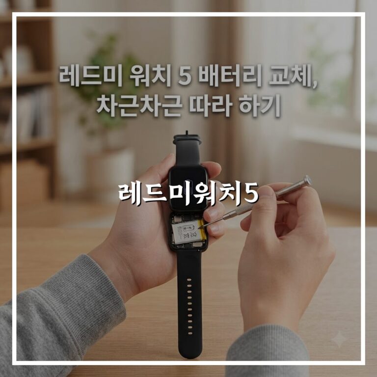 레드미워치5 배터리 교체, 순서대로 따라하기