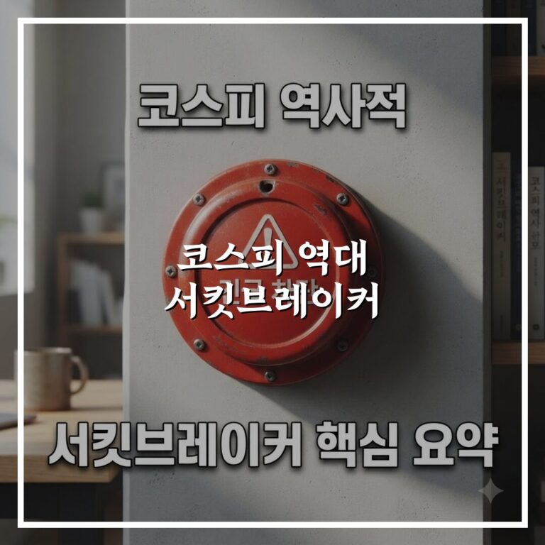 코스피 역대 서킷브레이커 발동 사례, 핵심만 빠르게 확인