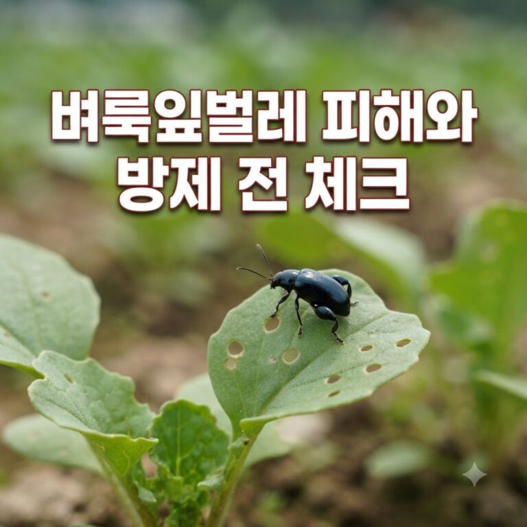 벼룩잎벌레 생태와 피해, 방제 전에 꼭 확인할 것
