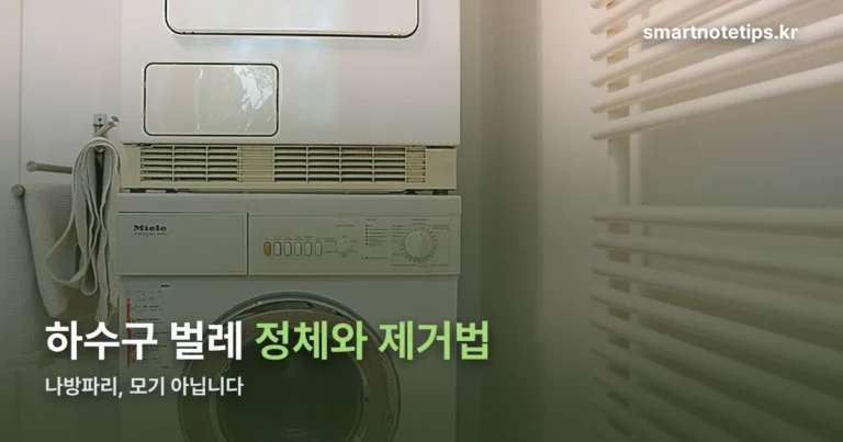 하수구 벌레 정체는 나방파리 — 생기는 이유와 없애는 방법