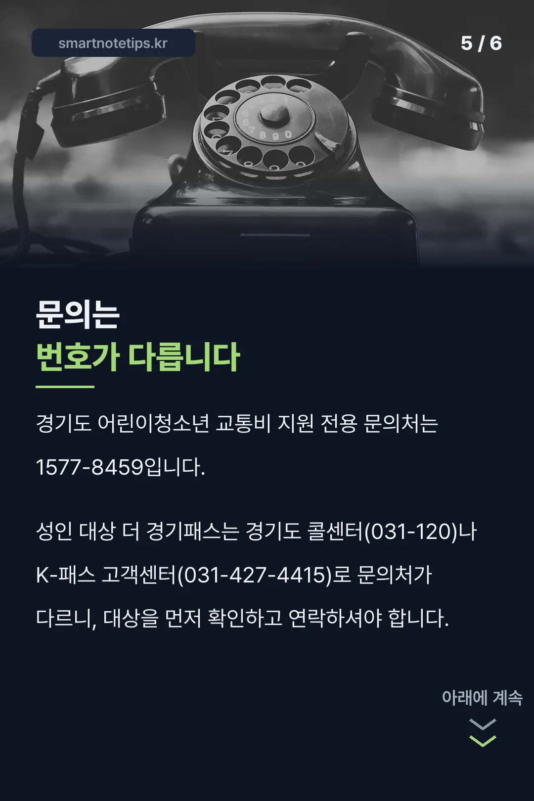 문의처 번호 안내