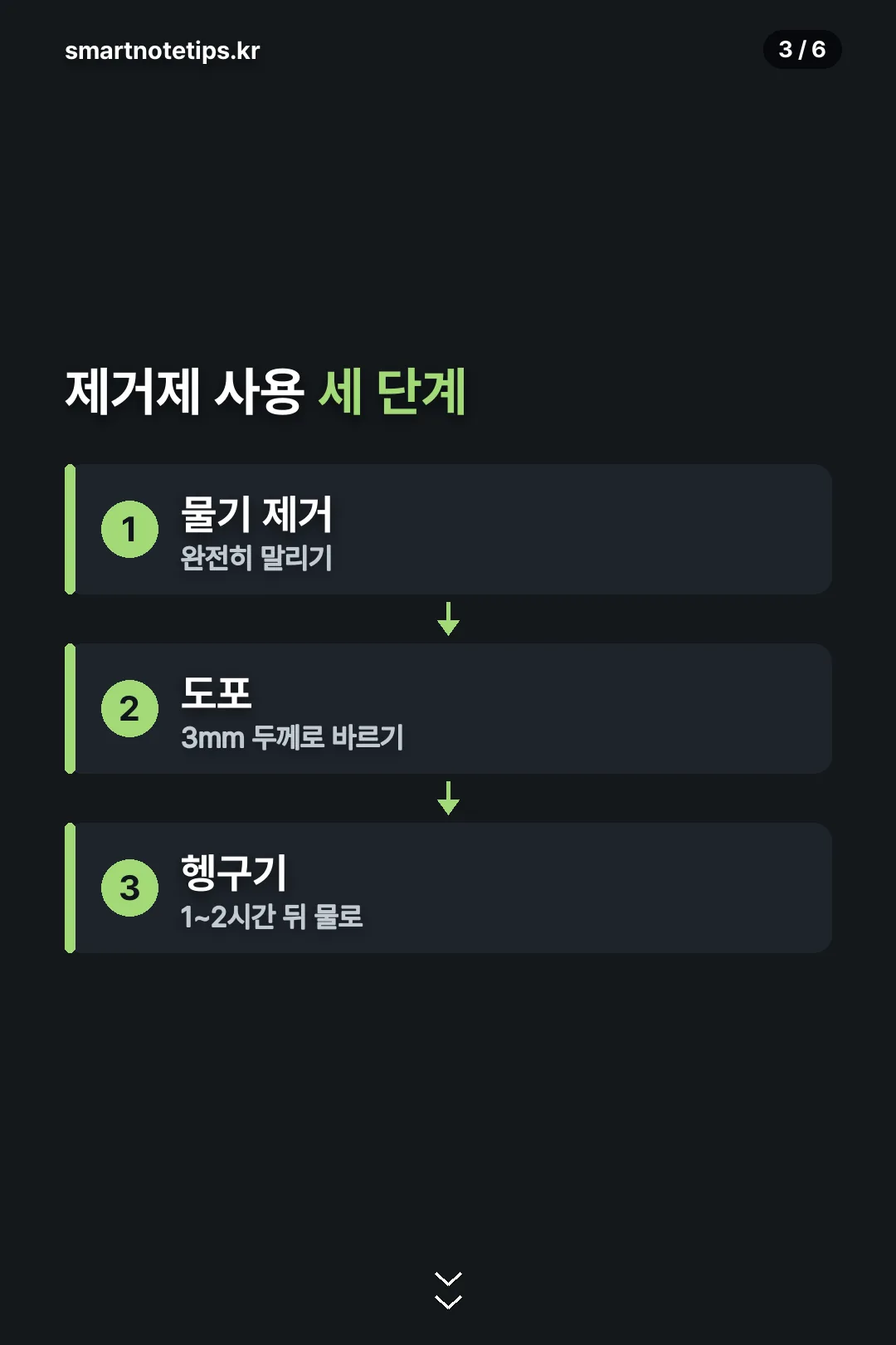 제거제 사용 세 단계