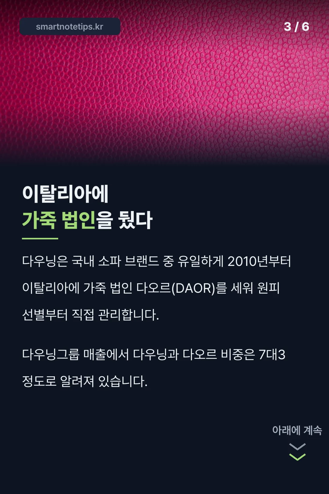 이탈리아 가죽 법인 기록