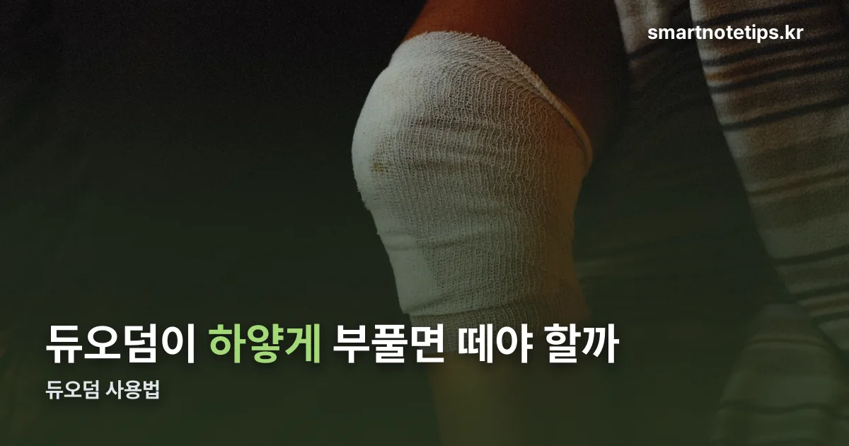 듀오덤 사용법 정리 썸네일