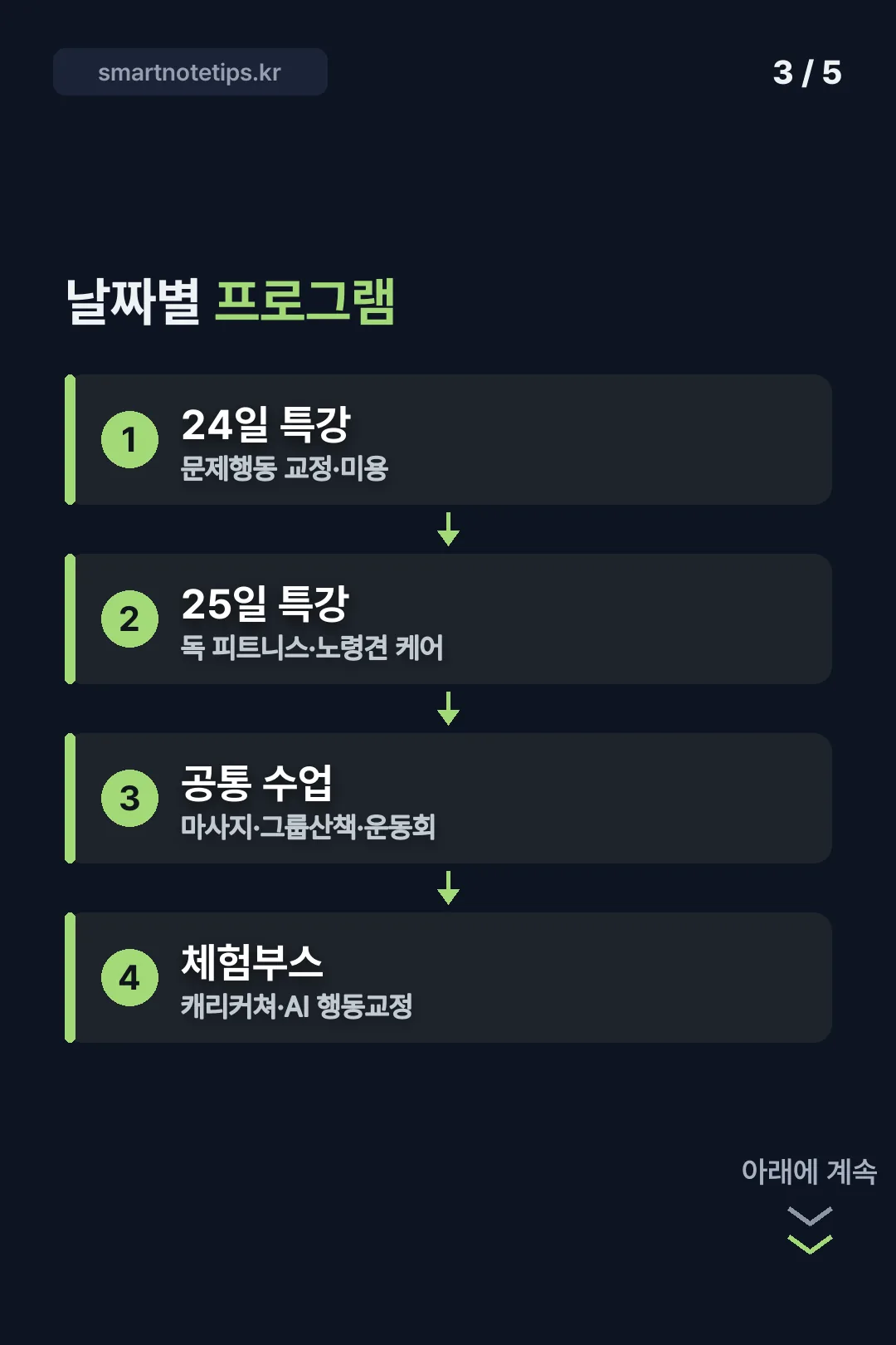 날짜별 프로그램