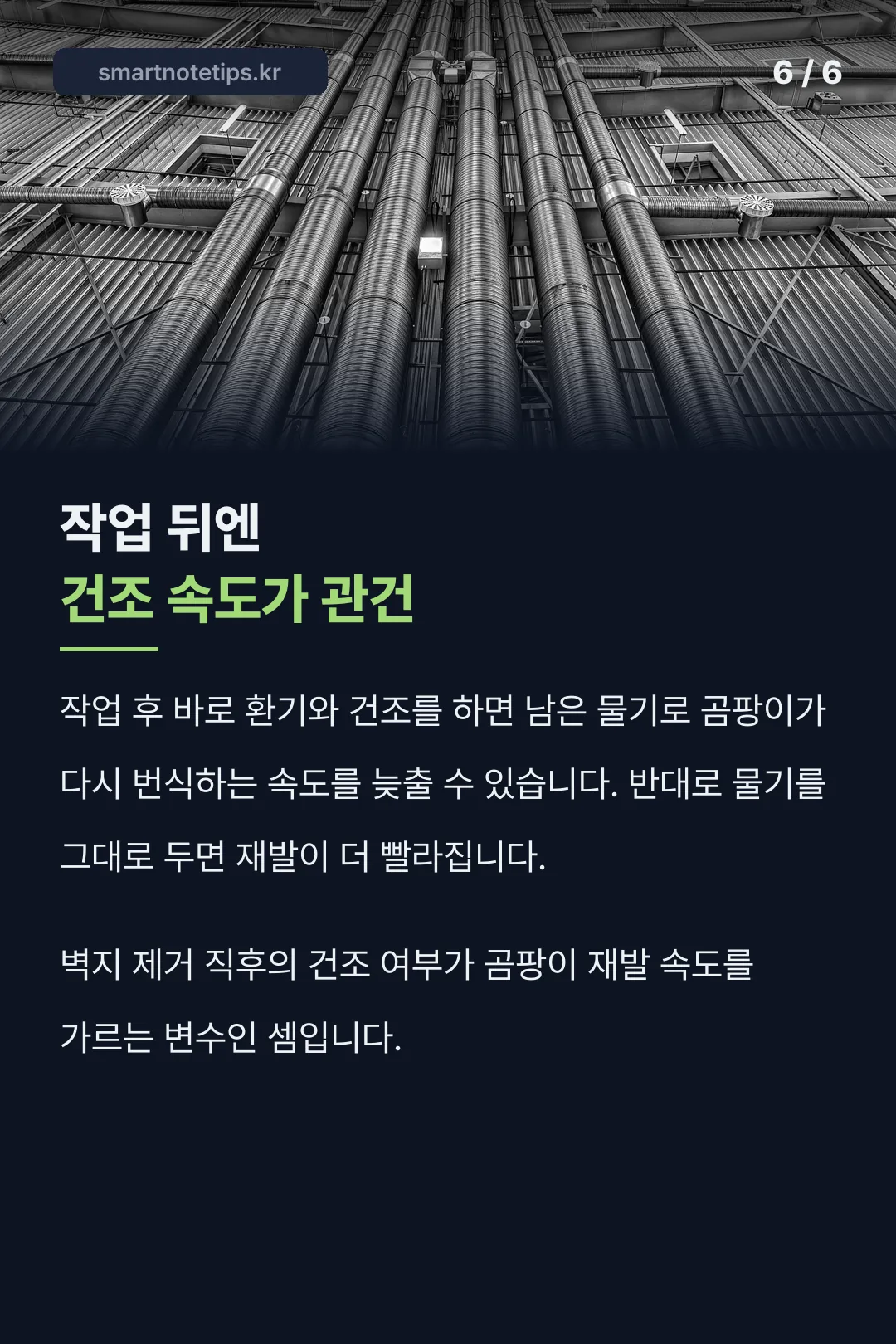 건조 속도와 재발